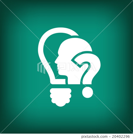 Pictograph of question mark and man Pictograph of question mark and man 20402296