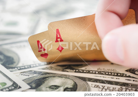 Gold poker cards 20403903