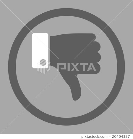 Thumb Down Circled Vector Icon Thumb Down Circled Vector Icon 20404327
