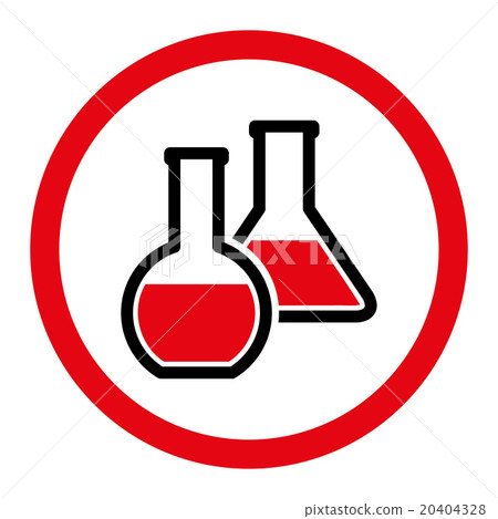 Glass Flasks Circled Vector Icon Glass Flasks Circled Vector Icon 20404328