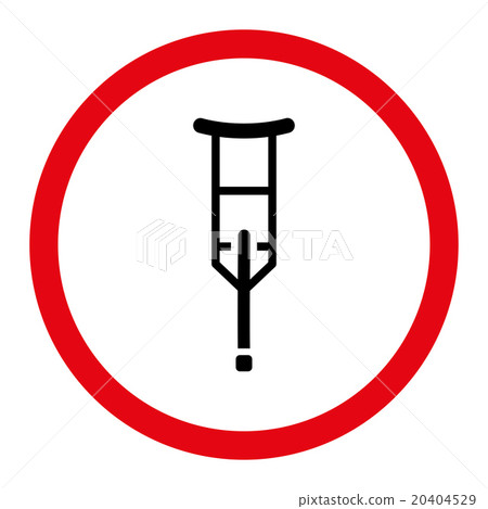 Crutch Circled Vector Icon Crutch Circled Vector Icon 20404529