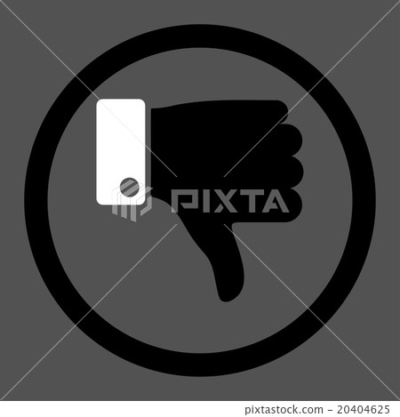 Thumb Down Rounded Vector Icon - Stock Illustration [20404625] - PIXTA