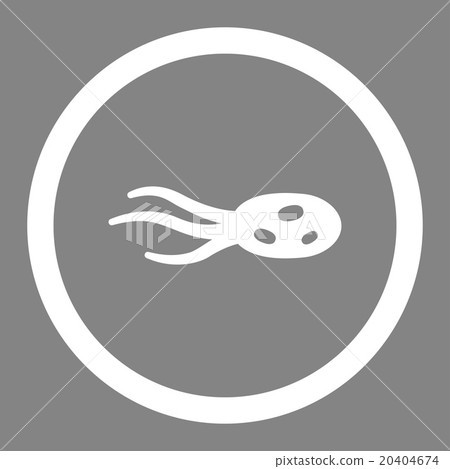 Intrude Infection Circled Vector Icon Intrude Infection Circled Vector Icon 20404674