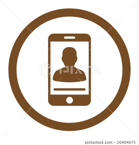 Mobile Contact Rounded Vector Icon Mobile Contact Rounded Vector Icon 20404675