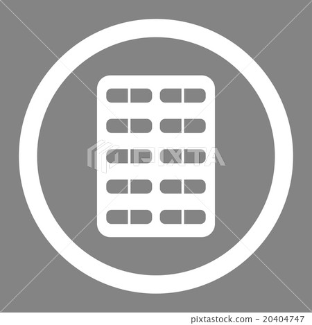 Pill Blister Rounded Vector Icon Pill Blister Rounded Vector Icon 20404747