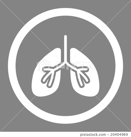 Lungs Circled Vector Icon Lungs Circled Vector Icon 20404969