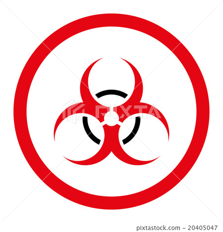 Bio Hazard Circled Vector Icon Bio Hazard Circled Vector Icon 20405047