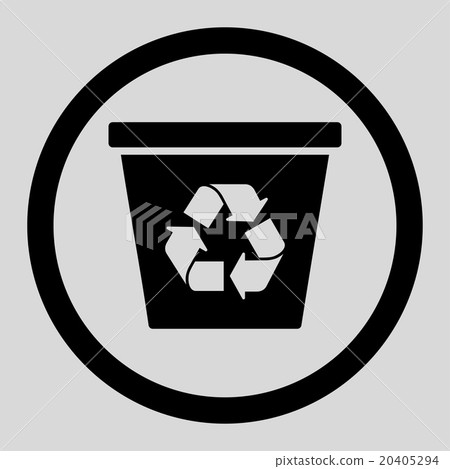 Recycle Bin Circled Vector Icon 20405294
