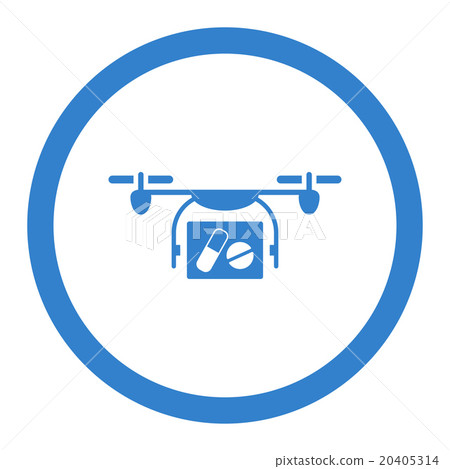 Medical Air Copter Circled Vector Icon 20405314
