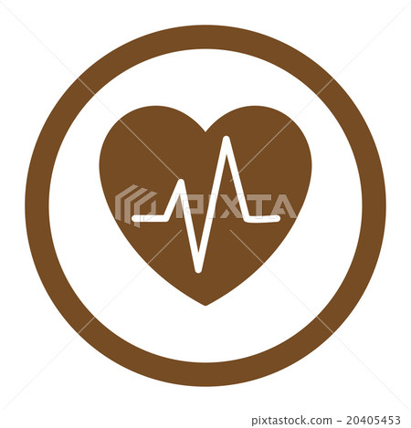 Heart Ekg Rounded Vector Icon - Stock Illustration [20405453] - PIXTA