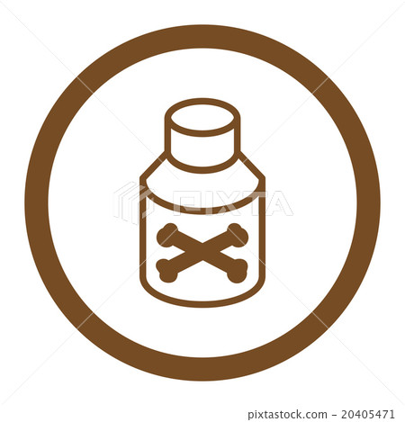 Poison Bottle Rounded Vector Icon Poison Bottle Rounded Vector Icon 20405471