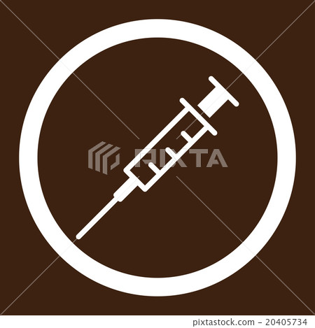 Empty Syringe Rounded Vector Icon Empty Syringe Rounded Vector Icon 20405734
