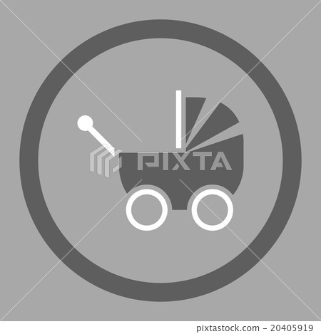Pram Circled Vector Icon 20405919