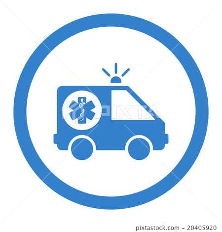 Ambulance Car Rounded Vector Icon 20405920