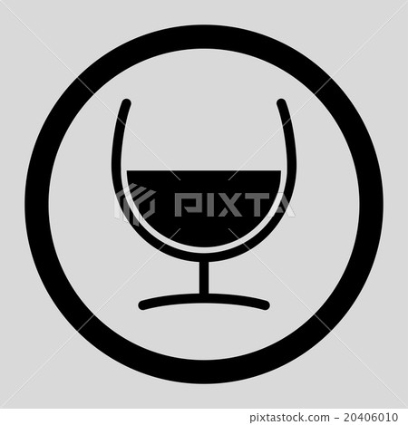 Remedy Glass Circled Vector Icon Remedy Glass Circled Vector Icon 20406010