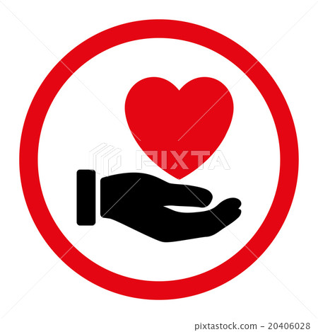 Heart Charity Circled Vector Icon Heart Charity Circled Vector Icon 20406028