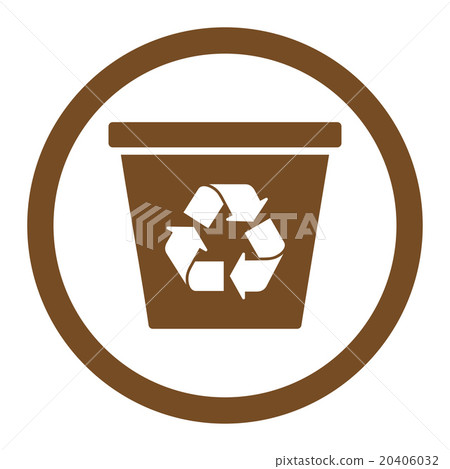 Recycle Bin Rounded Vector Icon Recycle Bin Rounded Vector Icon 20406032
