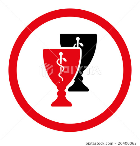 Medical Cups Circled Vector Icon 20406062