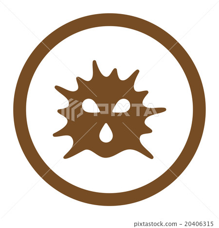 Virus Structure Rounded Vector Icon - Stock Illustration [20406315] - PIXTA