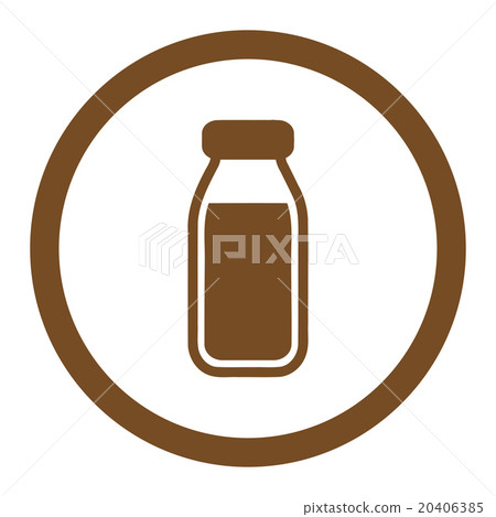 Full Bottle Rounded Vector Icon Full Bottle Rounded Vector Icon 20406385