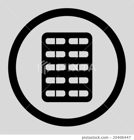 Pill Blister Rounded Vector Icon Pill Blister Rounded Vector Icon 20406447