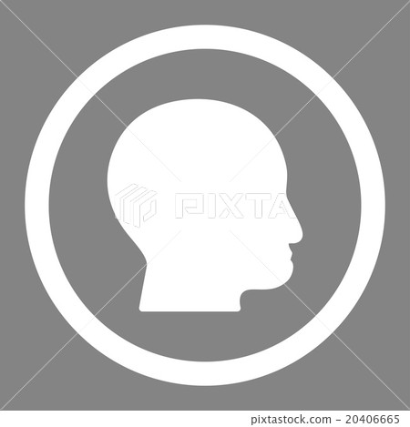 Bald Head Circled Vector Icon 20406665