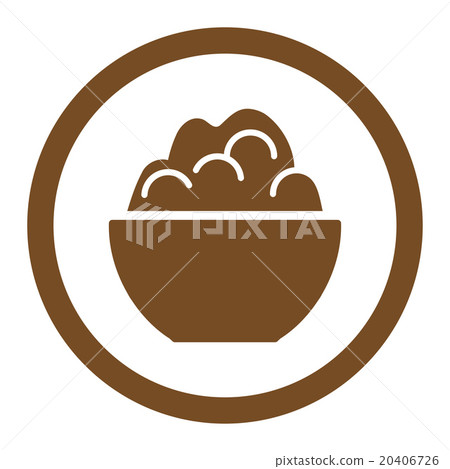 Porriage Rounded Vector Icon Porriage Rounded Vector Icon 20406726