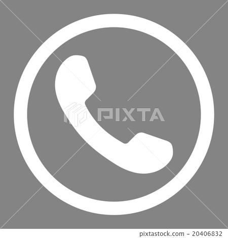 Telephone Receiver Rounded Vector Icon 20406832