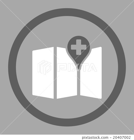 Medical Map Rounded Vector Icon - Stock Illustration [20407002] - PIXTA