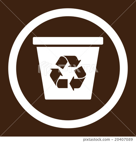 Recycle Bin Rounded Vector Icon 20407089