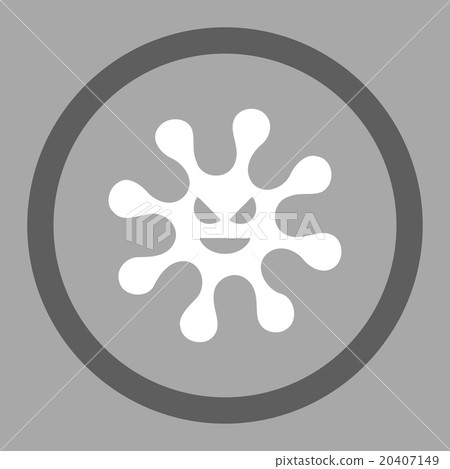 Danger Ameba Rounded Vector Icon Stock Illustration