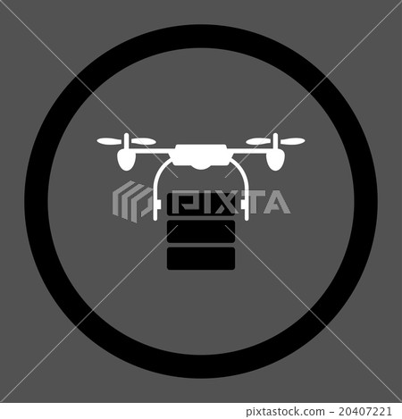 Cargo Aircraft Rounded Vector Icon 20407221
