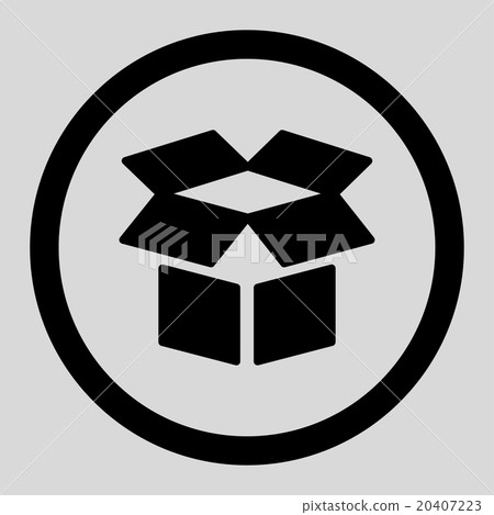 Open Box Rounded Vector Icon 20407223
