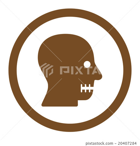 Sewn Mouth Rounded Vector Icon Sewn Mouth Rounded Vector Icon 20407284
