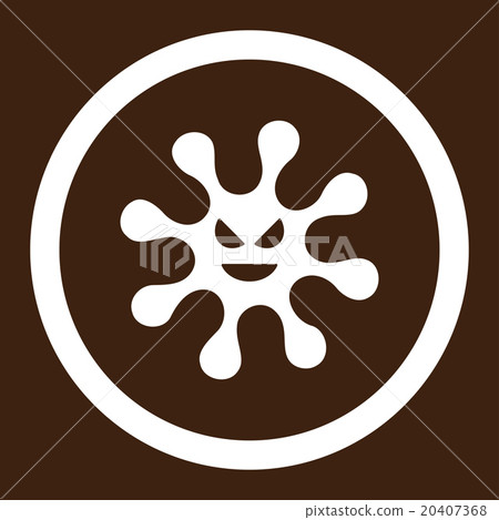 Evil Bacteria Rounded Vector Icon 20407368