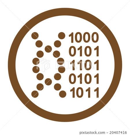 DNA Code Rounded Vector Icon DNA Code Rounded Vector Icon 20407416