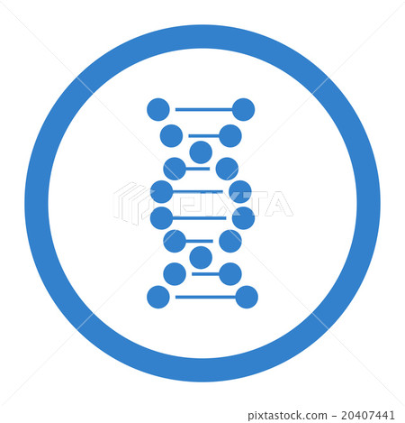 DNA Spiral Circled Vector Icon DNA Spiral Circled Vector Icon 20407441
