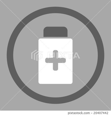 Medication Bottle Circled Vector Icon Medication Bottle Circled Vector Icon 20407442