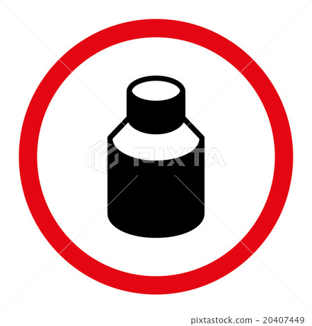 Phial Circled Vector Icon Phial Circled Vector Icon 20407449