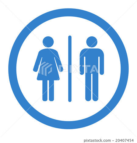 Toilets Circled Vector Icon 20407454