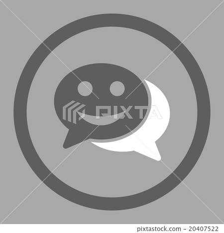 Happy Chat Circled Vector Icon - Stock Illustration [20407522] - PIXTA