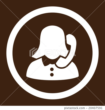 Receptionist Rounded Vector Icon - Stock Illustration [20407591] - PIXTA