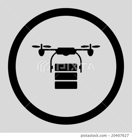 Cargo Copter Rounded Vector Icon 20407627