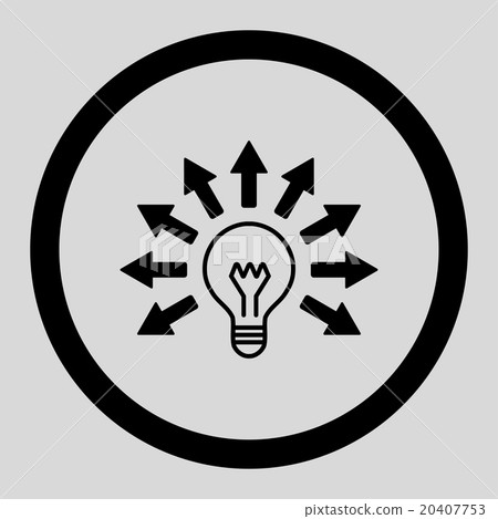 Electrical Light Circled Vector Icon Electrical Light Circled Vector Icon 20407753