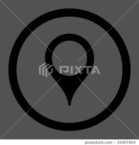 Map Marker Rounded Vector Icon - Stock Illustration [20407804] - PIXTA