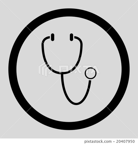 Stethoscope Rounded Vector Icon Stethoscope Rounded Vector Icon 20407950