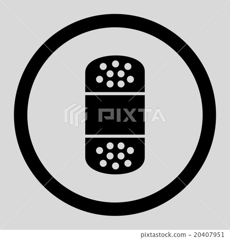 Plaster Rounded Vector Icon Plaster Rounded Vector Icon 20407951