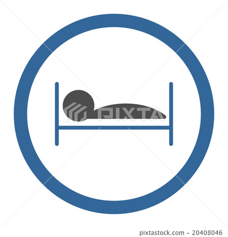 Patient Bed Rounded Vector Icon 20408046