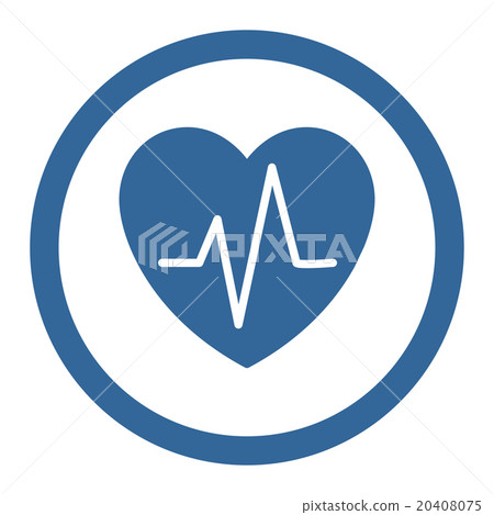 Heart Ekg Rounded Vector Icon Heart Ekg Rounded Vector Icon 20408075