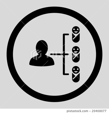 Children Links Circled Vector Icon 20408077